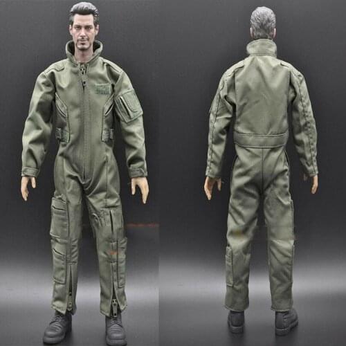 1/6 Male US Soldier Special Force Pilot Combat Suit Clothes Fit 12'' Action Figure Body Accessory
