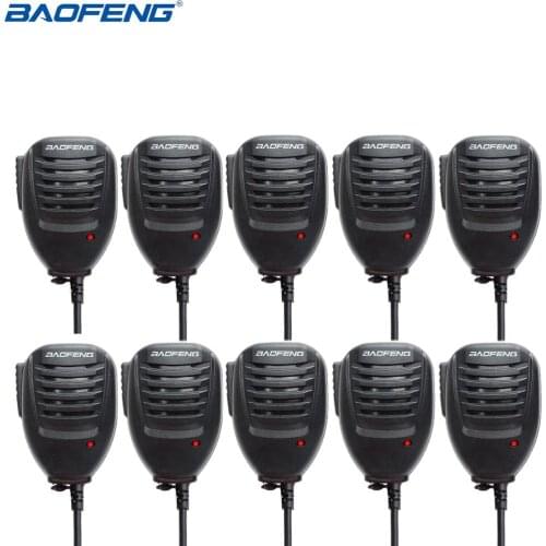 10pcs Original BaoFeng 2 Pin Handheld Remote Radio Speaker Mic For Baofeng Walkie Talkie UV-5R UV-5RE BF-888S GT-3 Two way radio