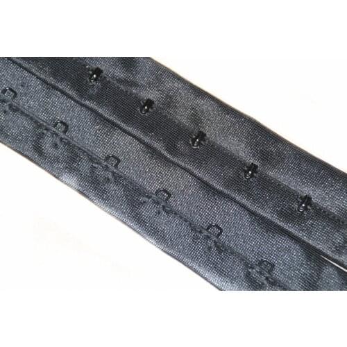 10yards Bra Extenders Black Ribbon Bra Clips Shaper Hook & Eye Tape Bra Clothes Accessories WB56