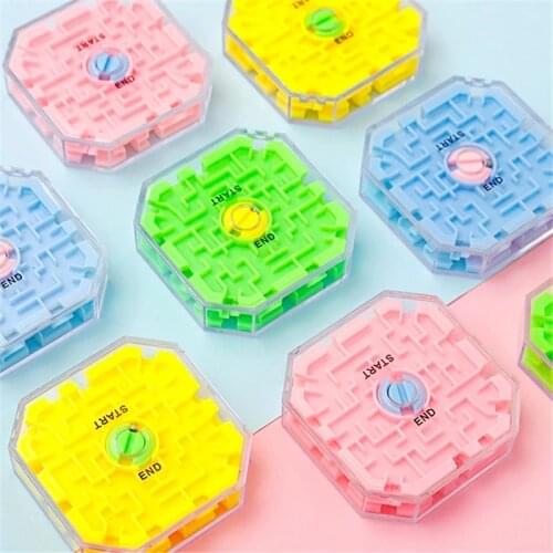 3D Mini Speed Cube Maze Magic Cube Learning Educational Toy Puzzle Game Labyrinth Rolling Ball Brain Learning Balance