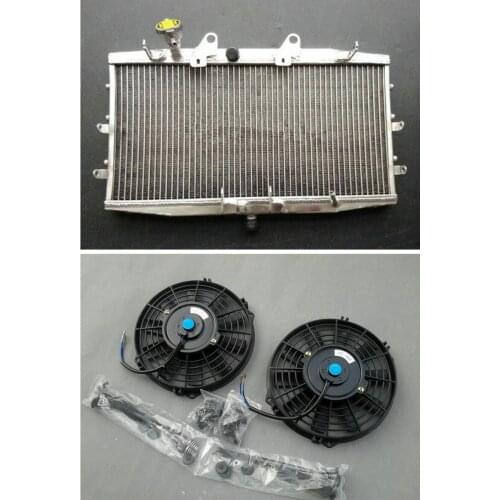 Aluminum Radiator + Fans 2004-2017 For Triumph Rocket III 3 2300 2294cc Roadster Touring Classic Tourer ABS S3 05 06 07 08 09