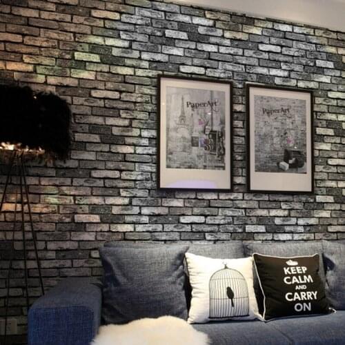 Beibehang 3D retro antique nostalgia Chinese brick bar salon can be scrubbed wallpaper green brick wallpapers papel de parede