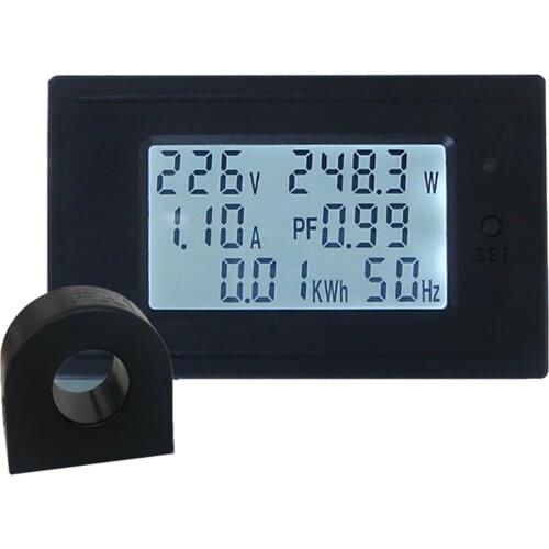 5A 10A 20A 100A AC LCD Digital Panel Voltage Current Power Watt Meter Monitor Voltmeter Ammeter Wattmeter Tester Detector
