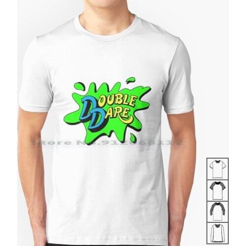 Double Dare Classic Logo T Shirt 100% Cotton Double Dare 2000 Super Sloppy Logo Symbol Emblem Retro Classic Nostalgia Nostalgic