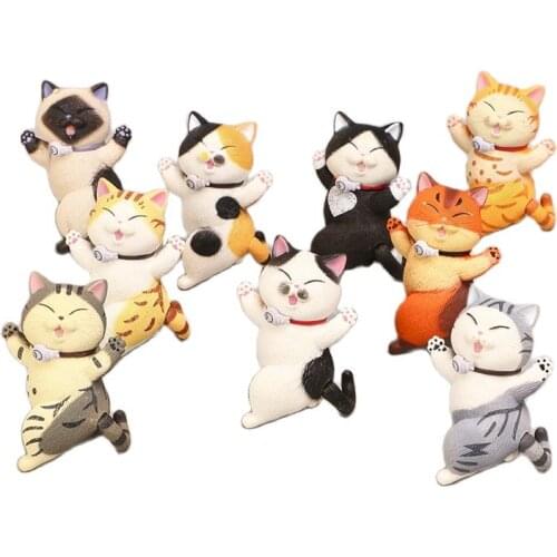 9Pcs Anime Figure Cute PVC Animation Model Cat Doll Figures Creative Individuality Handicraft Ornaments Display Children Gift