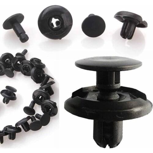 JX-LCLYL 20PCS Splash Shield Push Type Fastener Retainer Pin Clips for Toyo-ta Maz-da Black