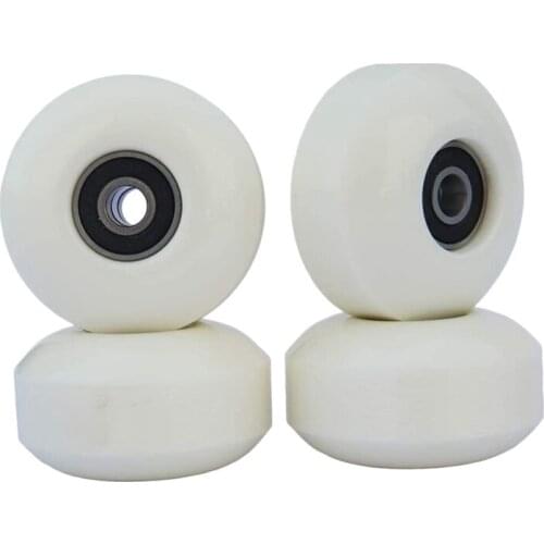 Skateboard Wheels with Bearings 52x30mm Street PU Wheels Skateboard Parts Cruiser Longboard Wheels (Set of 4) White
