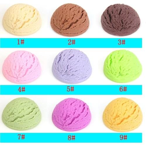 Miniature Ice Cream Home Crafts Figurines Miniatures Color Simulation Ice Cream Ball Model Home Decor Artificial Foods Vegetable
