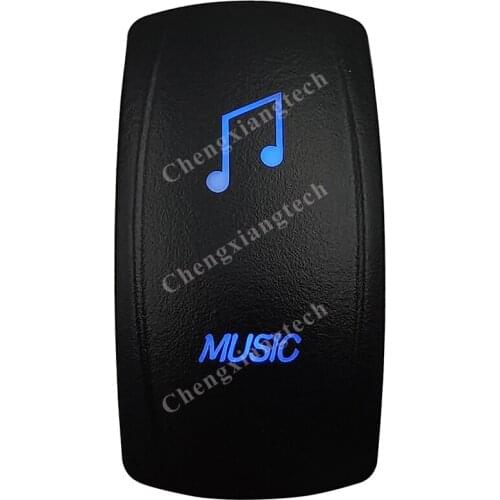 Music Car Boat Blue Led Lasor 5 Pin Rocker Toggle Switch On Off 12v 24v Marine Grade for Carling Arb Narva 4x4