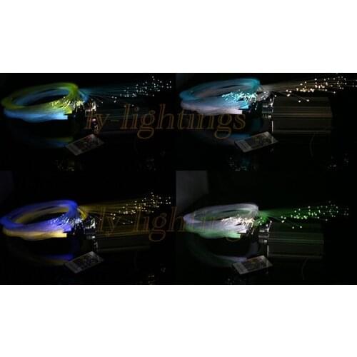 DIY fiber optic light kit RGB led light color change twinkle stars optical fiber ceiling light night light 25w dual output