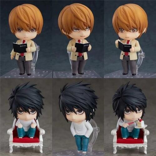 New Anime DEATH NOTE 1160# Yagami Light 1200# L Lawliet Face Change Ver. PVC Action Figure Collect Model Toy Gift 10cm