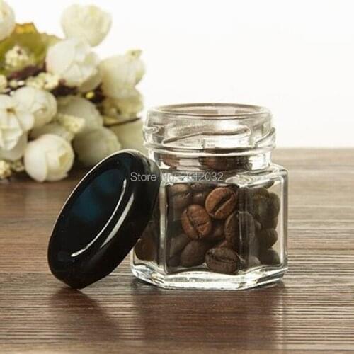 45ml transparent glass bottles jam jars of honey Food storage tank Sealed storage tank honey glass jar for wedding F20173697