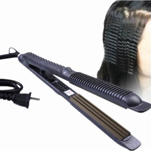 Professional Electric Hair Straighteners Flat Iron Hair Curler Ceramic Curler Corrugated Hair Care Styling Tool Corrugation Wave