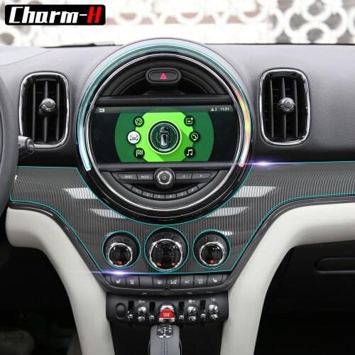 Car Styling Invisible Center Console Dashboard TPU Interior Transparent Protective Film for Mini Countryman F60 2017 Accessories