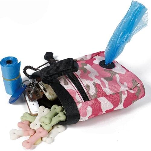 Camuflage Design Pet Treat Tote Outdoor Dog Treat Pouch for training Oxford pockets waist storage