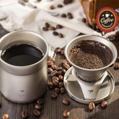 Titanium Drinkware Tea Coffee Mug Coffee Filter Set Healthy Bacteriostatic Water Bottle Coffee Drip Filter Cup Tea Coffee Maker