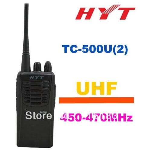 High Quality HYT Walkie Talkie CB radio Hytera TC-500 4Watt 16 CH UHF Portable Two-way Radio Black Color Transceiver Freeship
