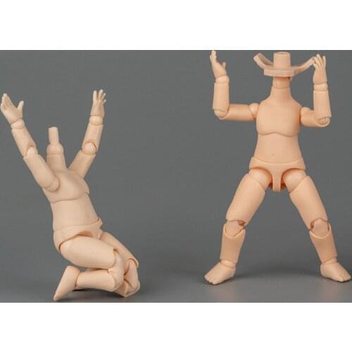 YMY body can be connected to GSC head. It can be directly inserted into 1/12 OB11 body joint BJD body doll accessories