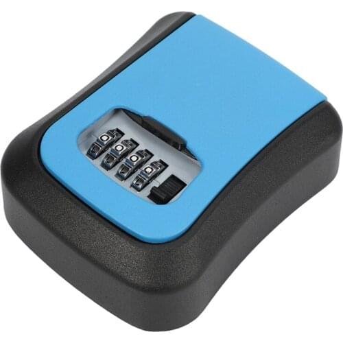 Password Key Lock Box Wall Mounted Zinc Alloy Key Box Weatherproof 4 Digit Combination Key Storage Lock Box