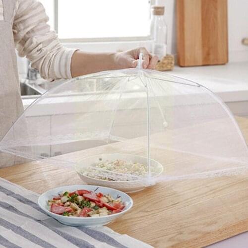 Food Protective Mesh Cover Square Folding Mesh Dish and Accessories Cover Vegetable Fruit Cover Table Insect-proof Kitchen O1S4