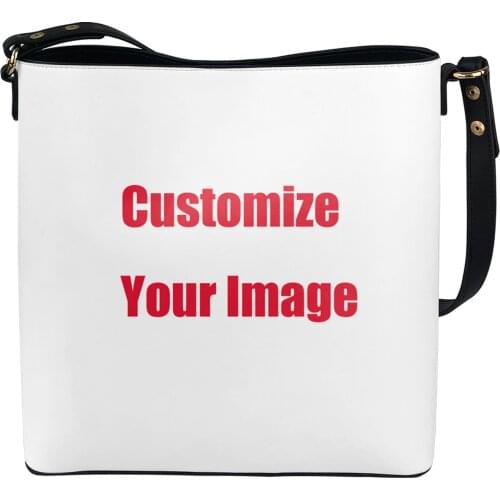 NOISY Designs Customized Your Logo Image Women Messenger Bags Or Shoulder 2 Ways Fashion Ladies Bolsos Mujer 2020 Hidden Button