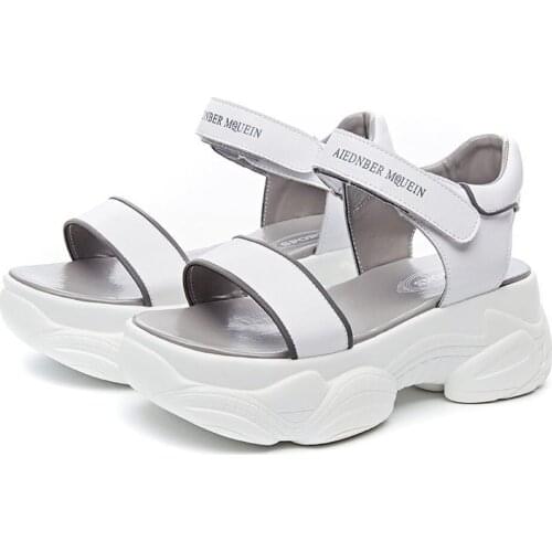 Original Thick Bottom Sponge Cake Fish Mouth Grass Women Sandals WomenS Sandals Summer 2019 Korean WomenS Casual Shoes Leather