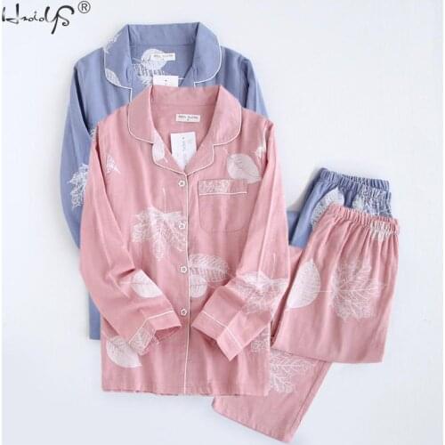 100% Cotton Winter Women Pajamas Set Long Sleeve Clothing Cartoon Sleepwear Autumn Plus Size Pajamas Suit Homewear 2 Pieces Sets