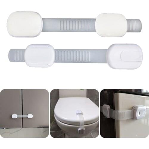 1/6/12Pcs Baby Locks Flexible Strap Child Safety Locks Self-Adhesive Door Latches for Cabinet Drawer Toilet Seat Fridge Oven