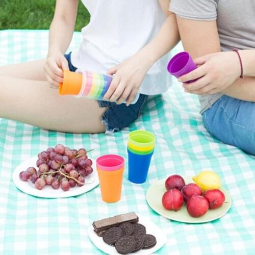 1 Set Water Cup Wide Application Bright-colored PP Food Grade Materials Easy to Carry Drink Cup Easy to Carry Easy to Use for Ho