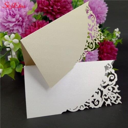 10/50/100 pcs laser cut Name Place Seat Paper Wedding Invitation Table Cards for Party Table Decoration Marriage 7z