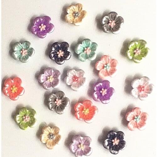100Pcs 14mm rose Resin Flowers Decoration Crafts Flatback Cabochon For Scrapbooking Kawaii Cute Diy Accessories