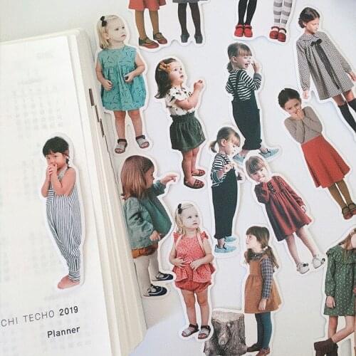 15 PCS Little cute baby magazine wear Stickers Crafts And Scrapbooking stickers kids toys book Decorative sticker DIY Stationery