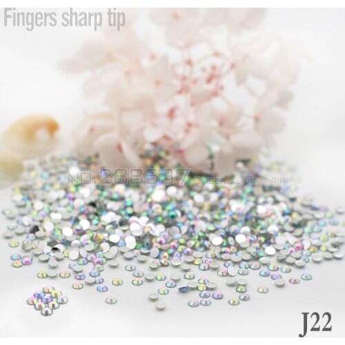 2017 1000pcs 3mm Milk Jelly beads nail art new Shiny Colorful AB flat nail DIY mobile shell decorative diamond J22