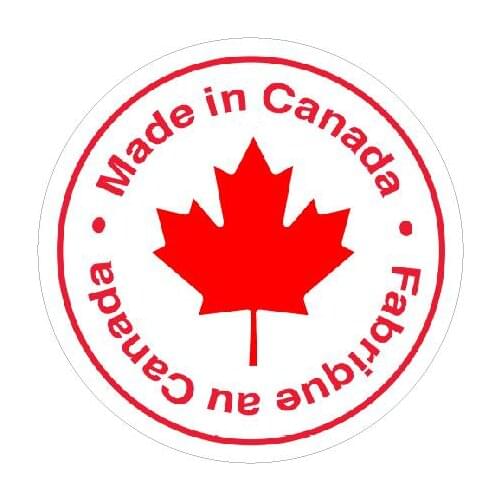 25mm MADE IN CANADA self-adhesive paper label sticker, 10000 pcs/lot, Item No. FA34