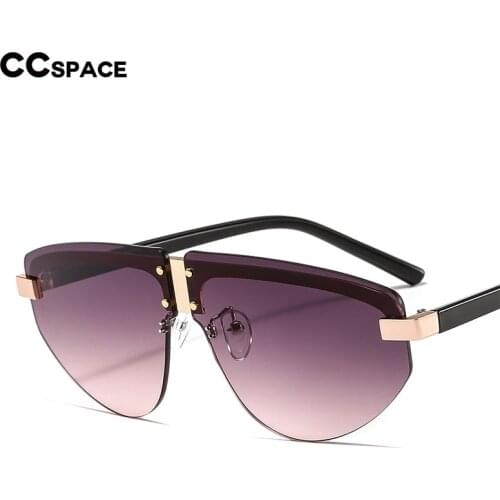 46549 Metal Frameless Sunglasses Personality Men Women Fashion Shades UV400 Vintage Glasses