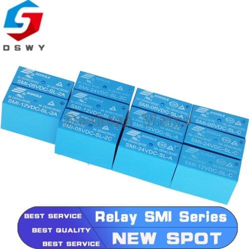 5pcs Power Relay SMI-05VDC-SL-C/12VDC/24VDC 5pin New Spot
