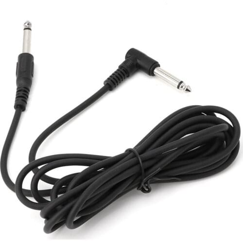 3M/10 Feet Instrument Guitar Audio Cable 6.35mm Straight To Right Angle Plug