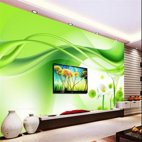 Beibehang 100*100 3d stereoscopic green flower murals Europe TV backdrop wallpaper living room bedroom murals free shipping