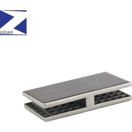 ZD SS Frameless Pool Fence 180 Degree Glass To Glass Flat Clamp