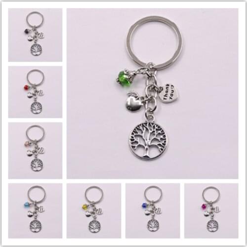 1 Pcs Thank You Teachers Keychain Tree of Life Charm Keyring Thanksgiving Teacher School Party Gifts Souvenir Key Chains