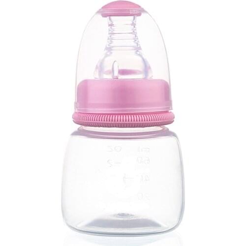 60mL Newborn Baby Boy Girl Standard Caliber PP Small Juice Feeding Bottle Drinking Water Breast-like Feeling