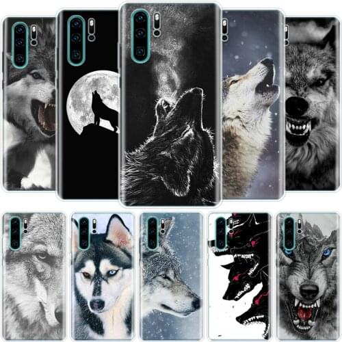 The Wolf Fierce Cover Phone Case for Huawei P40 P30 P20 Mate 30 20 10 Pro P10 Lite P Smart Z 2019 Coque Shell Capa
