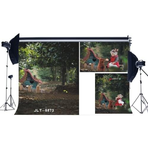 Photography Backdrops Rural Forest Wooden Lover Shack Nature Toddlers Kids Children Portraits Photo Background