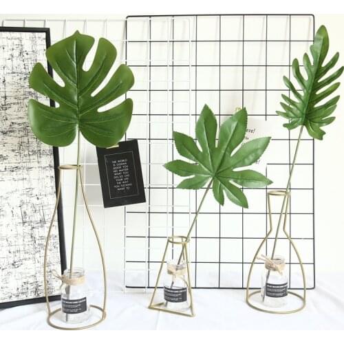 60cm Green Artificial Monstera Leaves Home Garden Decoration Photography Background Accessories Fake Plants