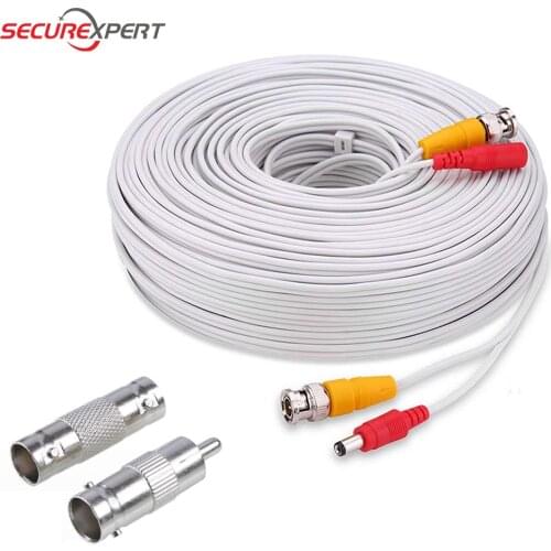 Free Shipping BNC connector BNC Video Power Cable 5M 10M 15M 20M 30M 40M 50M for Analog AHD CCTV Camera security system