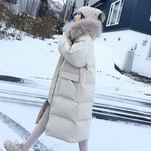 Hooded New Warm Snowwear Korean Long Winter Coat Plus Size Women Female Jacket Loose Cotton Padded Coats Woman Parka Feminina