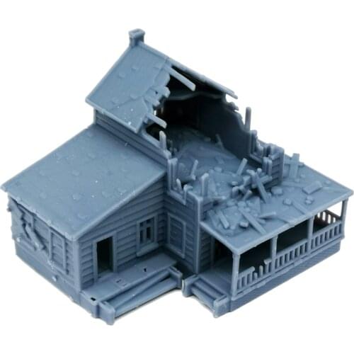 Outland Models Railway Scenery Structure Damaged Country House 1:220 Z Scale