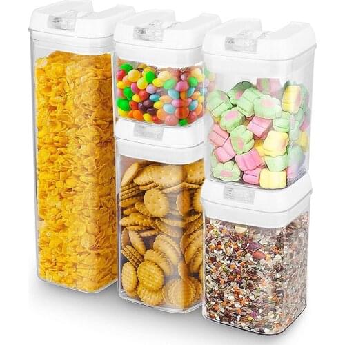 1pcs Airtight Food Storage Containers set Plastic Kitchen Pantry Organization with Lids for Cereal Spaghetti Noodles Pasta jar