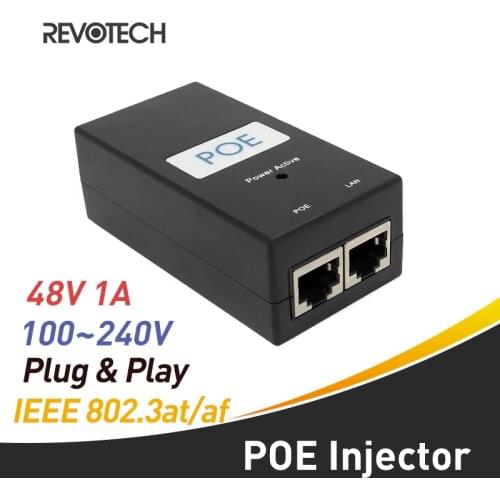 48V1A Desktop POE Injector POE adapter 10/100Mbps For IP POE camera and Wireless AP Power Supply EU/US/UK/AU Plug Optional