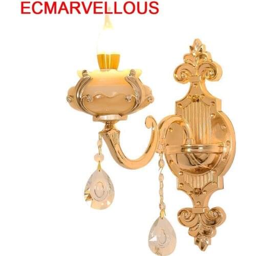 Table Modern Lampara Pared Murale Bathroom Applique Luminaria De Parede Crystal Luminaire LED For Home Bedroom Light Wall Lamp